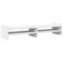 Solid white pine wood monitor stand 100x27x20 cm by , Computer bases and risers - Ref: Foro24-854787, Price: 33,34 €, Discoun...