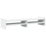 Solid white pine wood monitor stand 100x27x20 cm by , Computer bases and risers - Ref: Foro24-854787, Price: 33,34 €, Discoun...