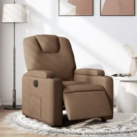 Sillón reclinable eléctrico de tela marrón de , Sillones - Ref: Foro24-3204348, Precio: 242,68 €, Descuento: %