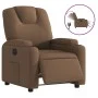 Sillón reclinable eléctrico de tela marrón de , Sillones - Ref: Foro24-3204348, Precio: 242,68 €, Descuento: %
