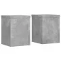 Plant stands 2 units gray wood concrete 15x15x20 cm by , Pot stands - Ref: Foro24-852891, Price: 23,45 €, Discount: %