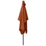 Umbrella with LED and terracotta steel pole 2x3 m by vidaXL, Umbrellas - Ref: Foro24-313791, Price: 65,92 €, Discount: %
