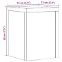 Plant stands 2 units gray wood concrete 15x15x20 cm by , Pot stands - Ref: Foro24-852891, Price: 23,45 €, Discount: %