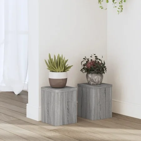 Pflanzenständer 2 Stück in Holzoptik Grau Sonoma 15x15x20 cm von , Topfständer - Ref: Foro24-852893, Preis: 24,76 €, Rabatt: %