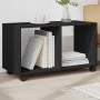 Rollschrank aus schwarzem Ingenieurholz mit Rädern, 72x33x42,5 cm. von , Seitentische - Ref: Foro24-853138, Preis: 41,55 €, R...