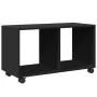 Armario con ruedas madera ingeniería negro 72x33x42,5 cm de , Mesas auxiliares - Ref: Foro24-853138, Precio: 41,55 €, Descuen...