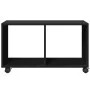 Armario con ruedas madera ingeniería negro 72x33x42,5 cm de , Mesas auxiliares - Ref: Foro24-853138, Precio: 41,55 €, Descuen...