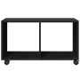 Engineered wood black wheeled cabinet 72x33x42.5 cm by , Side tables - Ref: Foro24-853138, Price: 42,20 €, Discount: %