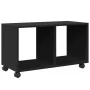 Armario con ruedas madera ingeniería negro 72x33x42,5 cm de , Mesas auxiliares - Ref: Foro24-853138, Precio: 41,55 €, Descuen...