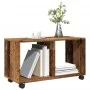Aged engineered wood rolling cabinet 72x33x42.5 cm by , Side tables - Ref: Foro24-853144, Price: 41,82 €, Discount: %