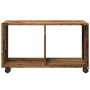Aged engineered wood rolling cabinet 72x33x42.5 cm by , Side tables - Ref: Foro24-853144, Price: 41,82 €, Discount: %