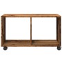 Armario con ruedas madera ingeniería envejecida 72x33x42,5 cm de , Mesas auxiliares - Ref: Foro24-853144, Precio: 42,50 €, De...