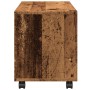 Aged engineered wood rolling cabinet 72x33x42.5 cm by , Side tables - Ref: Foro24-853144, Price: 42,50 €, Discount: %
