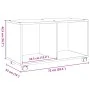 Aged engineered wood rolling cabinet 72x33x42.5 cm by , Side tables - Ref: Foro24-853144, Price: 41,82 €, Discount: %