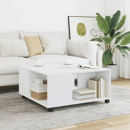 White engineered wood coffee table 80x80x40 cm by , Coffee table - Ref: Foro24-853173, Price: 76,56 €, Discount: %