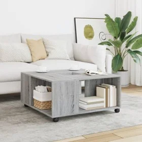 Engineered wood Sonoma gray coffee table 80x80x40 cm by , Coffee table - Ref: Foro24-853178, Price: 81,86 €, Discount: %