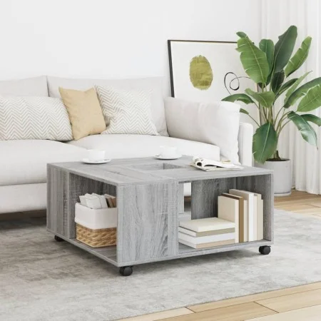 Engineered wood Sonoma gray coffee table 80x80x40 cm by , Coffee table - Ref: Foro24-853178, Price: 81,86 €, Discount: %