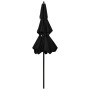 3-level black umbrella with 2.5m aluminum pole by vidaXL, Umbrellas - Ref: Foro24-313866, Price: 58,31 €, Discount: %
