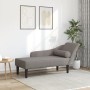 Chaiselongue-Sofa mit Kissen aus grauem Taupe-Stoff. von , Tagesbetten - Ref: Foro24-4007601, Preis: 177,81 €, Rabatt: %