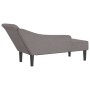 Chaiselongue-Sofa mit Kissen aus grauem Taupe-Stoff. von , Tagesbetten - Ref: Foro24-4007601, Preis: 177,81 €, Rabatt: %