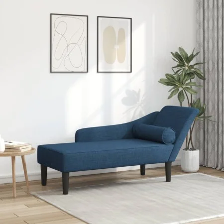 Sofá diván con cojines tela azul de , Divanes - Ref: Foro24-4007603, Precio: 136,21 €, Descuento: %