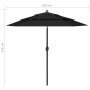 3-stöckiger Regenschirm mit schwarzer Aluminiumstange 2,5 m von vidaXL, Sonnenschirme - Ref: Foro24-313866, Preis: 58,31 €, R...
