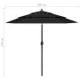 Sombrilla de 3 niveles con poste de aluminio negra 2,5 m de vidaXL, Sombrillas - Ref: Foro24-313866, Precio: 57,46 €, Descuen...