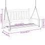 Garten Schaukelbank mit Metallketten und braunem Fichtenholz. von , Gartenwippen - Ref: Foro24-4008978, Preis: 141,35 €, Raba...
