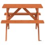 Picknicktisch für 4 Kinder mit Sonnenschirmloch aus Fichtenholz. von , Gartentische - Ref: Foro24-4008984, Preis: 82,24 €, Ra...