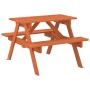 Picknicktisch für 4 Kinder mit Sonnenschirmloch aus Fichtenholz. von , Gartentische - Ref: Foro24-4008984, Preis: 82,24 €, Ra...
