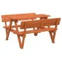 Picnic table for 4 children with umbrella hole made of fir wood. by , Garden tables - Ref: Foro24-4008986, Price: 111,09 €, D...