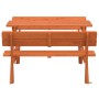 Picknicktisch für 4 Kinder mit Sonnenschirmloch aus Fichtenholz. von , Gartentische - Ref: Foro24-4008986, Preis: 121,28 €, R...