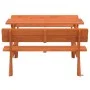 Picnic table for 4 children with umbrella hole made of fir wood. by , Garden tables - Ref: Foro24-4008986, Price: 111,09 €, D...