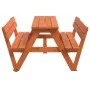 Picnic table for 4 children with umbrella hole made of fir wood. by , Garden tables - Ref: Foro24-4008986, Price: 111,09 €, D...