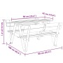 Picknicktisch für 4 Kinder mit Sonnenschirmloch aus Fichtenholz. von , Gartentische - Ref: Foro24-4008986, Preis: 121,28 €, R...