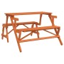 Picnic table with 2-in-1 convertible solid fir wood benches by , Garden tables - Ref: Foro24-4008992, Price: 149,42 €, Discou...