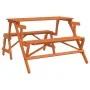 Picnic table with 2-in-1 convertible solid fir wood benches by , Garden tables - Ref: Foro24-4008992, Price: 134,35 €, Discou...