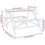Picnic table with 2-in-1 convertible solid fir wood benches by , Garden tables - Ref: Foro24-4008992, Price: 149,42 €, Discou...