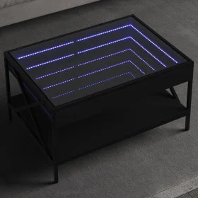 Coffee table with Infinity LED black 70x50x38 cm by , Coffee table - Ref: Foro24-847702, Price: 95,92 €, Discount: %