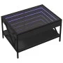 Mesa de centro con Infinity LED negro 70x50x38 cm de , Mesas de centro - Ref: Foro24-847702, Precio: 95,92 €, Descuento: %