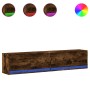 Mueble de TV de pared con LED roble ahumado 180x31x38 cm de , Muebles TV - Ref: Foro24-3307951, Precio: 134,90 €, Descuento: %