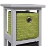 Storage shelf with colorful paulownia wood baskets by vidaXL, Lockers and storage cabinets - Ref: Foro24-241540, Price: 97,11...