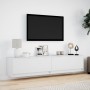 Mueble de TV de pared con LED blanco 180x31x38 cm de , Muebles TV - Ref: Foro24-3307947, Precio: 158,62 €, Descuento: %
