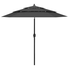 3-tier parasol with anthracite aluminum pole 2.5 m by vidaXL, Umbrellas - Ref: Foro24-313862, Price: 50,31 €, Discount: %