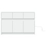 TV stand with LED made of white engineered wood 91x34x61 cm by , TV Furniture - Ref: Foro24-852180, Price: 103,72 €, Discount: %
