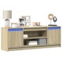 TV-Schrank aus Eichenholz in Sonoma-Optik mit den Maßen 139,5x34x50 cm. von , TV-Möbel - Ref: Foro24-852196, Preis: 100,19 €,...