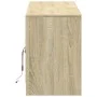 LED TV stand in Sonoma oak engineered wood 139.5x34x50 cm by , TV Furniture - Ref: Foro24-852196, Price: 98,64 €, Discount: %
