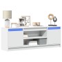 Mueble de TV con LED madera de ingeniería blanco 139,5x34x50 cm de , Muebles TV - Ref: Foro24-852194, Precio: 103,58 €
