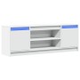 Mueble de TV con LED madera de ingeniería blanco 139,5x34x50 cm de , Muebles TV - Ref: Foro24-852194, Precio: 103,58 €