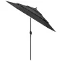3-tier parasol with anthracite aluminum pole 2.5 m by vidaXL, Umbrellas - Ref: Foro24-313862, Price: 50,31 €, Discount: %